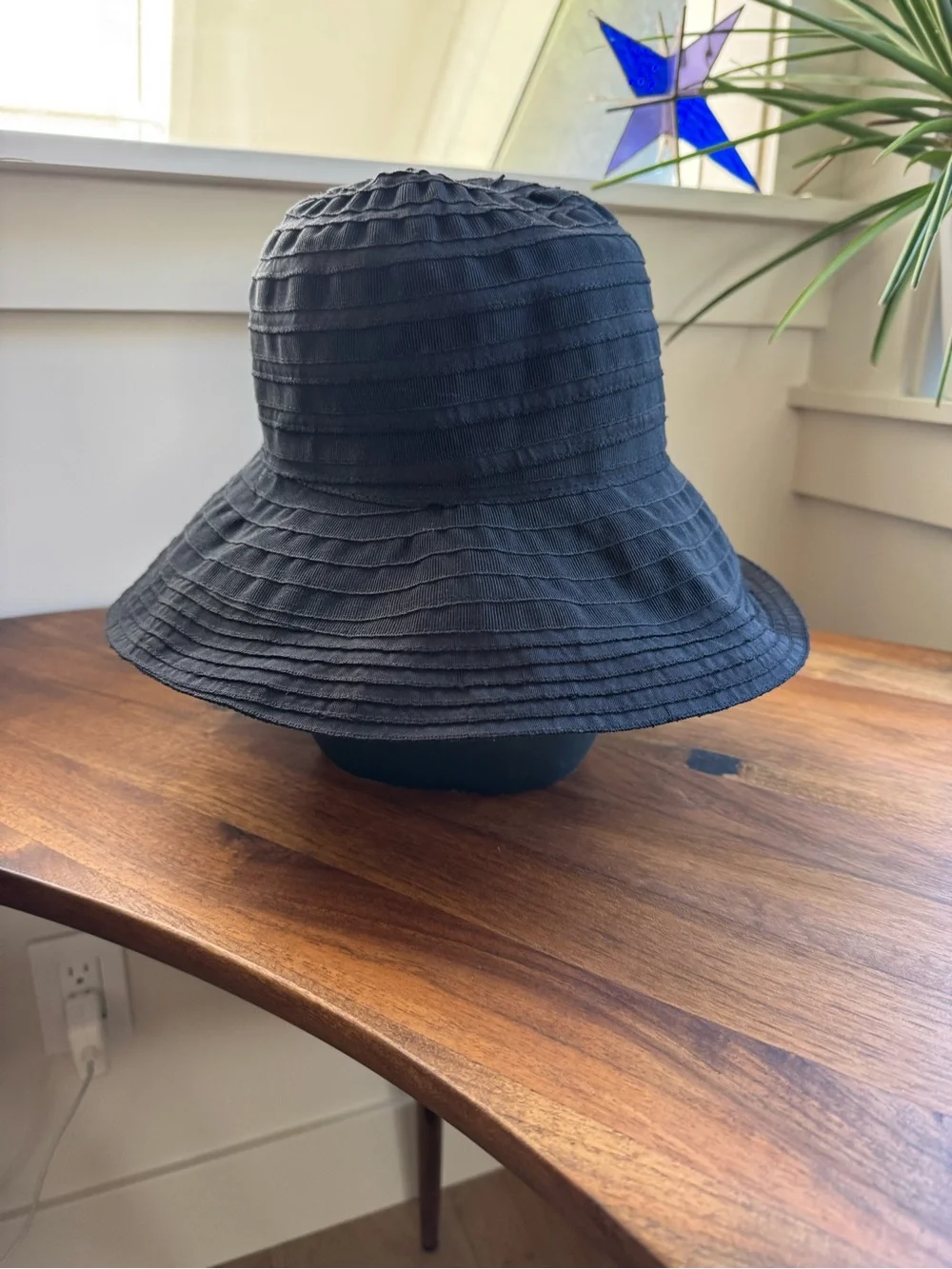 San Diego Hat Company Black Ribbed Cotton Bucket Hat